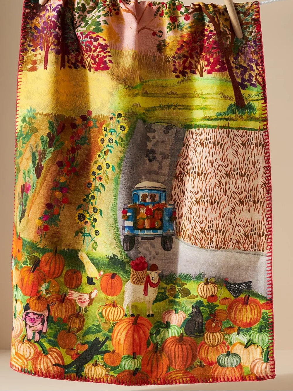 Anthropologie Fall Harvest Dish Towel NWT